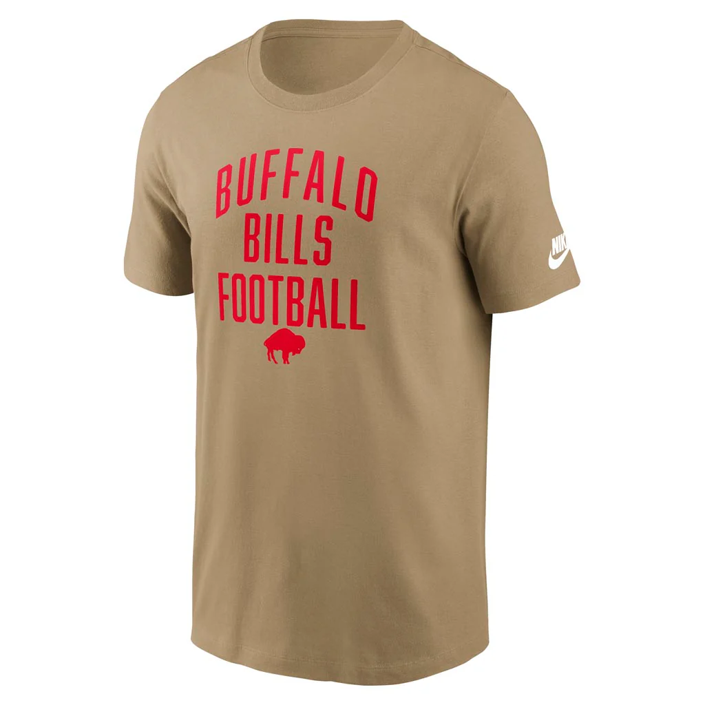 NFL Buffalo Bills Nike Essential Rewind T-Shirt - Tan - Image 2