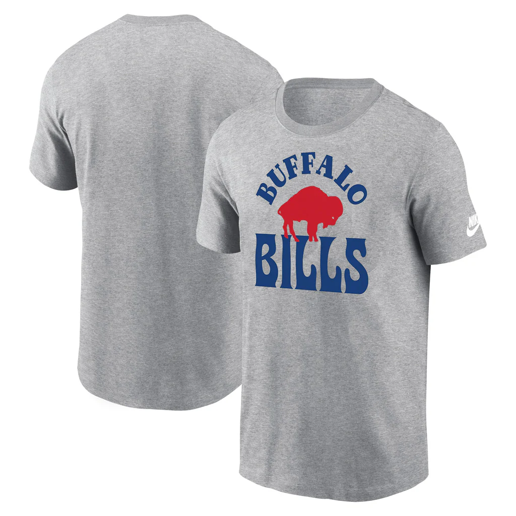 NFL Buffalo Bills Nike Groove Essential T-Shirt - Gray - Image 2