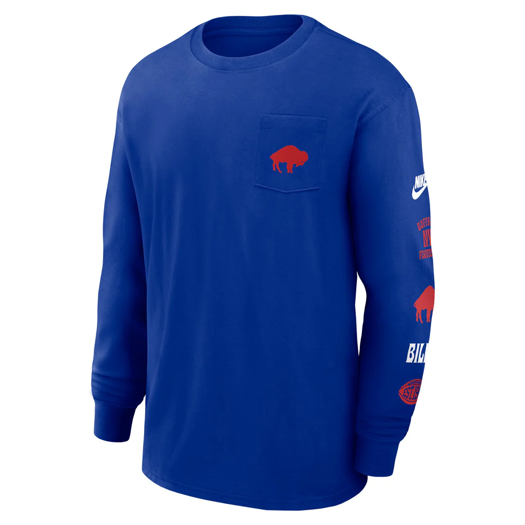 NFL Buffalo Bills Nike Pocket Max90 Long Sleeve T-Shirt - Image 2