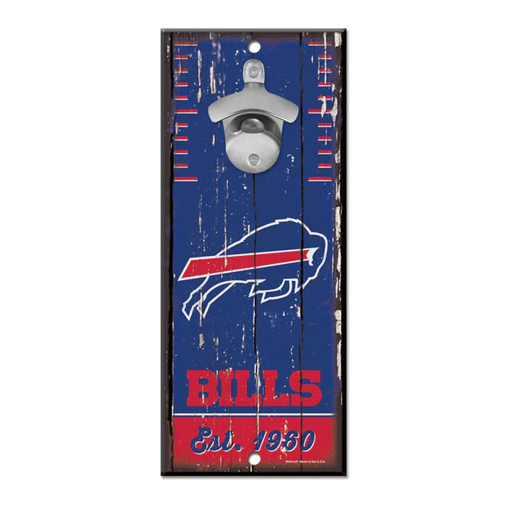 NFL Buffalo Bills WinCraft 5" x 12" Bottle Opener Sign - Blue