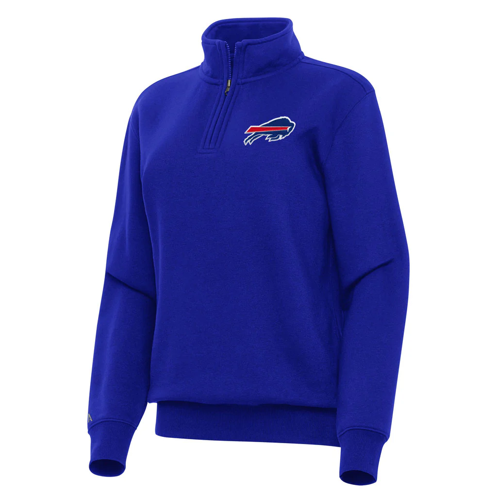 NFL Buffalo Bills Women's Antigua Victory 1/4 Zip Pullover Jacket - Blue