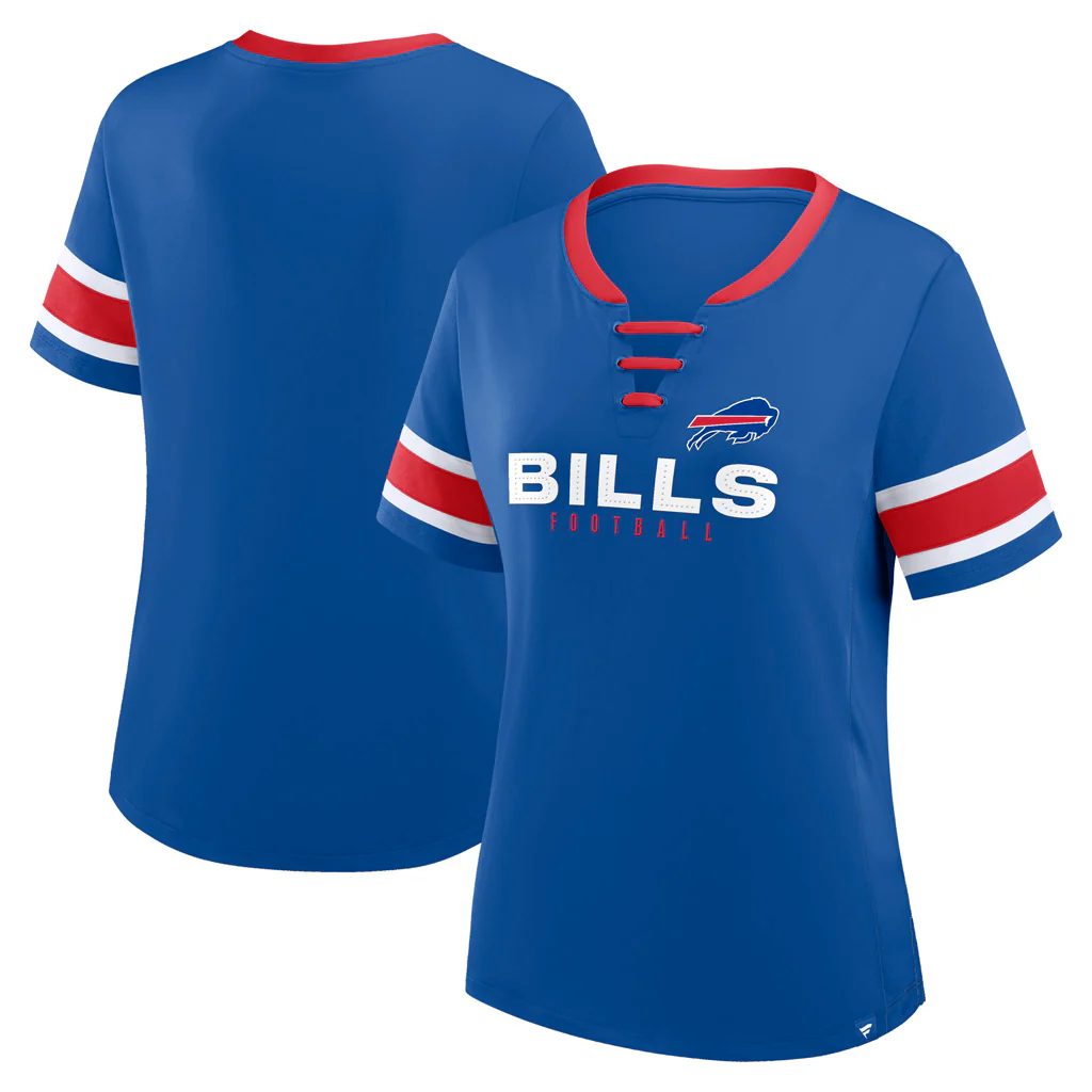 NFL Buffalo Bills Women's Fanatics Draw Play Athena Lace-Up Top - Blue