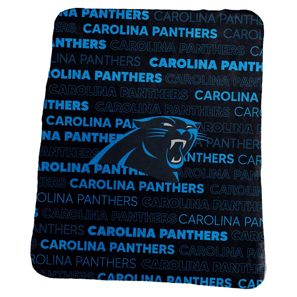 NFL Carolina Panthers Logo Brands 50" x 60" Classic Fleece Blanket - Blue
