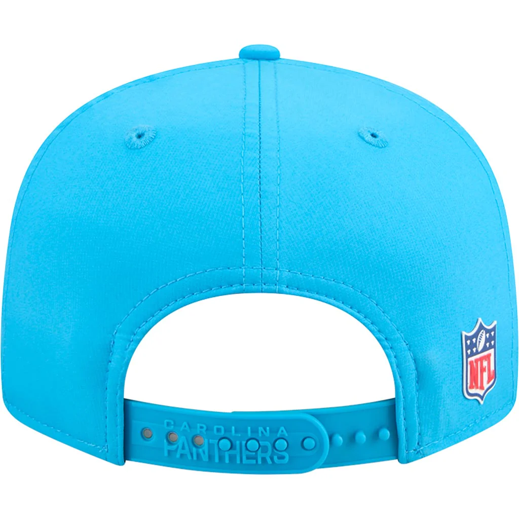 NFL Carolina Panthers New Era 2025 Sideline 9FIFTY Split Panel Snapback Hat - Blue - Image 4