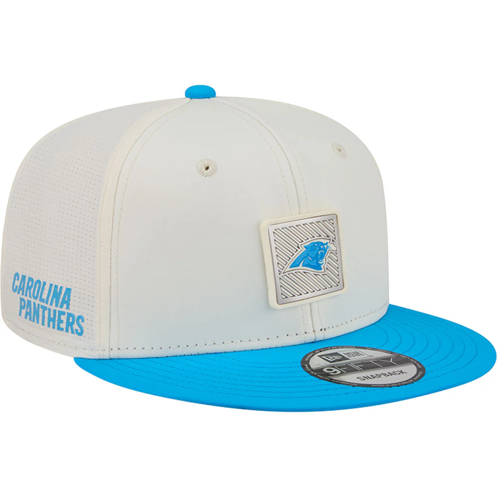 NFL Carolina Panthers New Era 2026 Training 9FIFTY Snapback Hat - Cream - Image 2