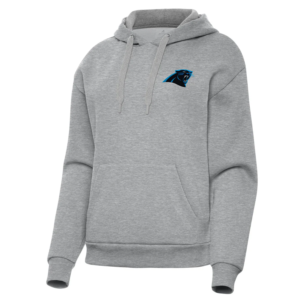 NFL Carolina Panthers Women's Antigua Victory Pullover Hoodie - Heather gray