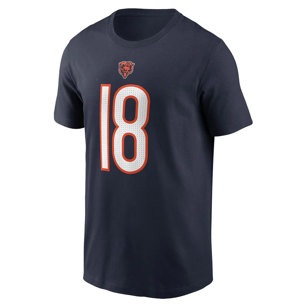 NFL Chicago Bears Caleb Williams Nike Name & Number T-Shirt - Navy - Image 2