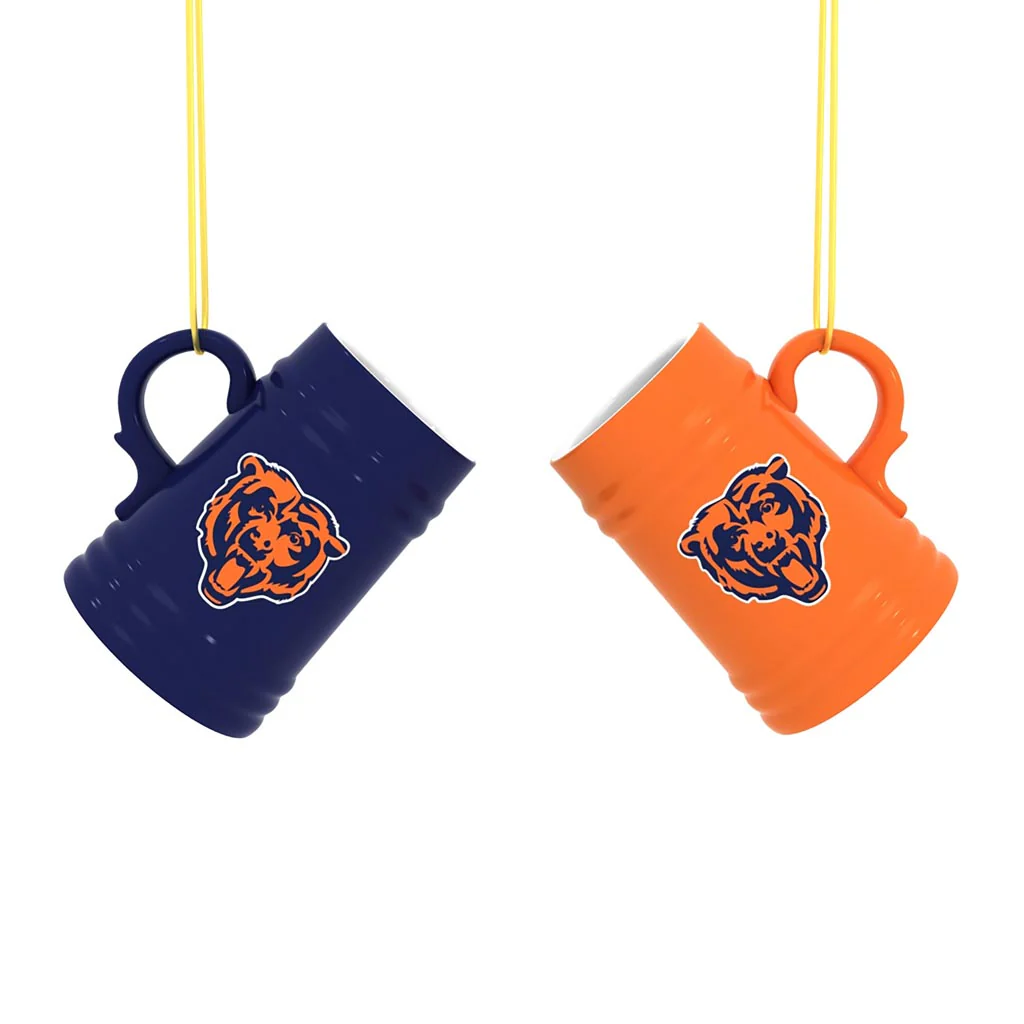 NFL Chicago Bears Evergreen Mini Stein 2-Pack, 3 oz Cup Set - Navy/Orange