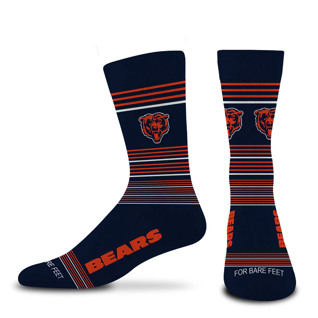 NFL Chicago Bears For Bare Feet Gradient Stripe Socks - Navy