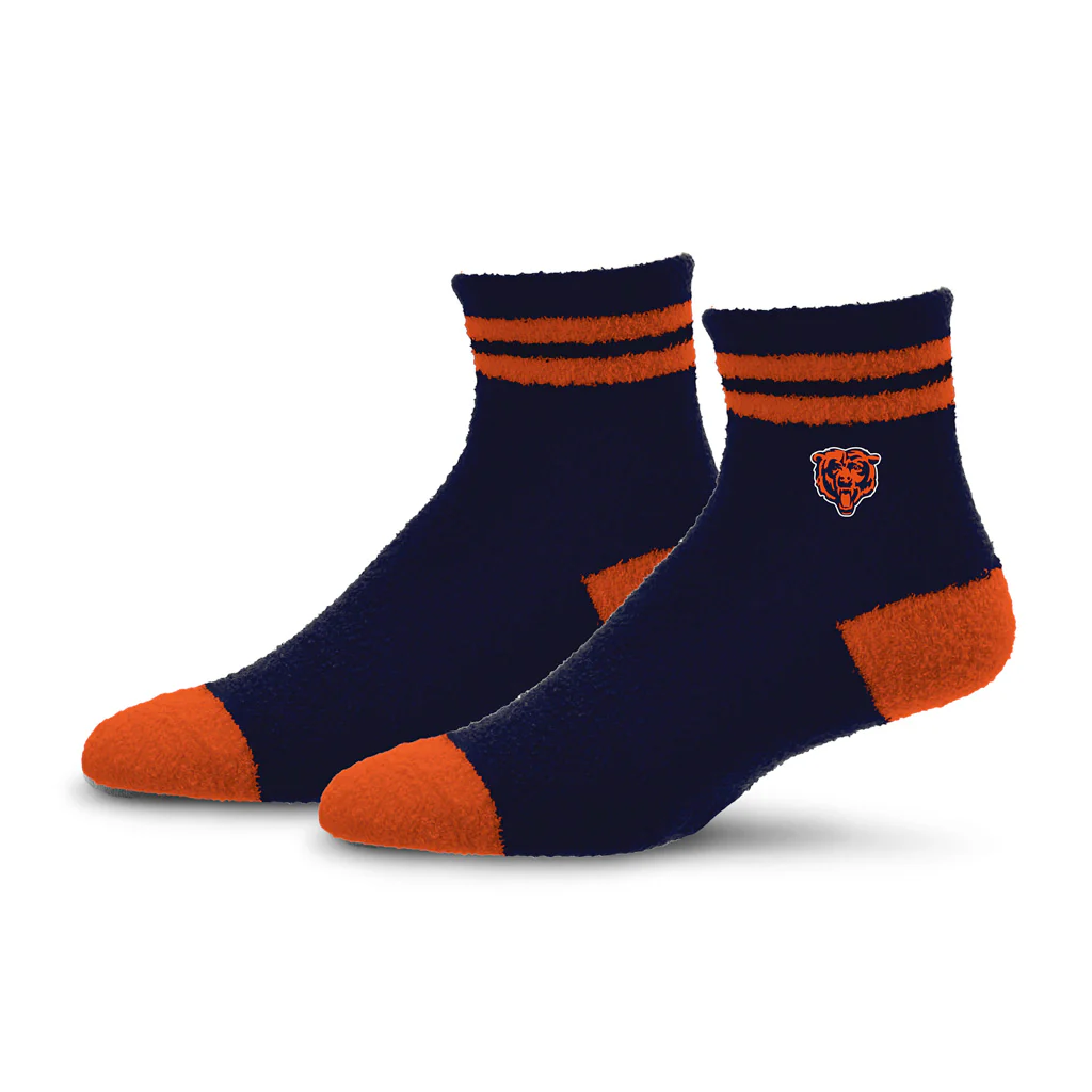 NFL Chicago Bears For Bare Feet Stripe Cozy Socks - Navy