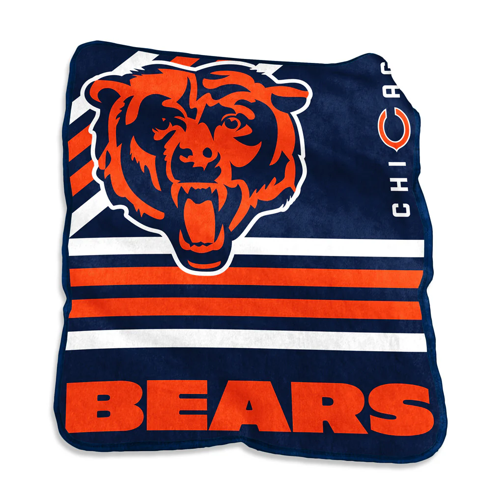 NFL Chicago Bears Logo Brands 50" x 60" Raschel Blanket - Navy