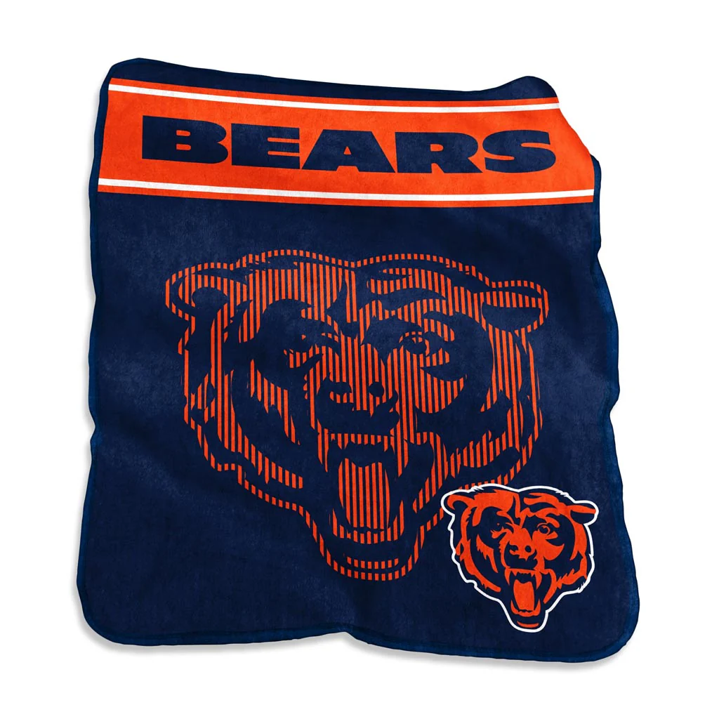 NFL Chicago Bears Logo Brands 60" x 80" Raschel Blanket - Navy