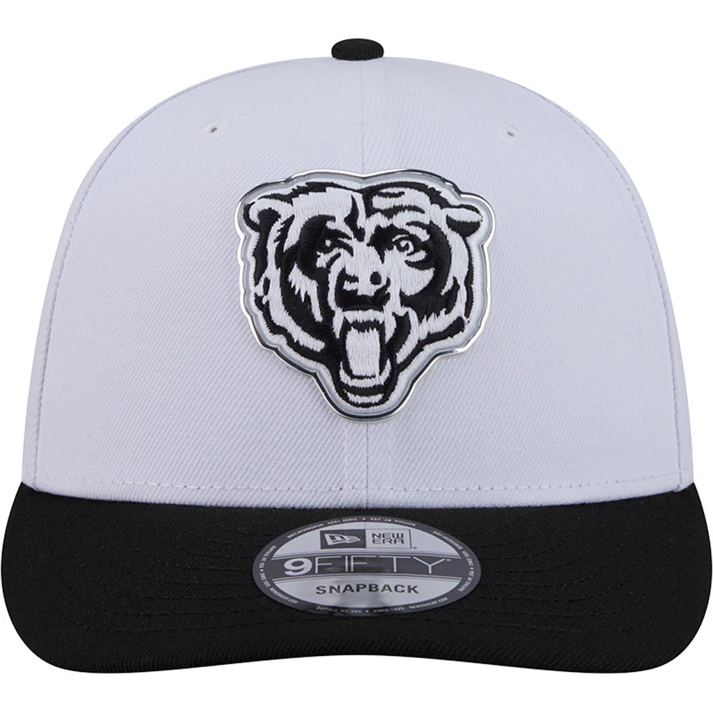NFL Chicago Bears New Era Black & White 2026 Draft 9FIFTY Snapback Hat - White - Image 3