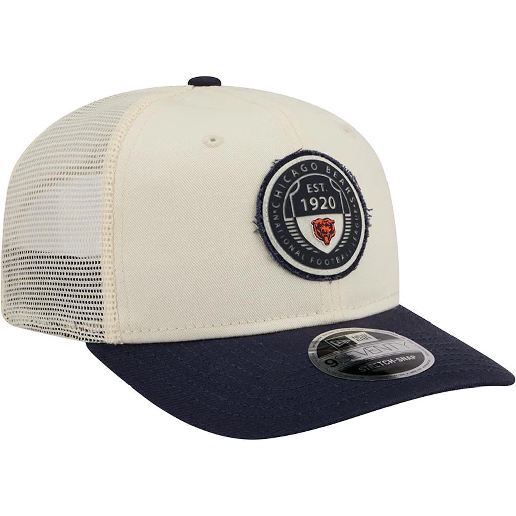 NFL Chicago Bears New Era Circle 9SEVENTY Stretch-Snapback Hat - Cream - Image 2