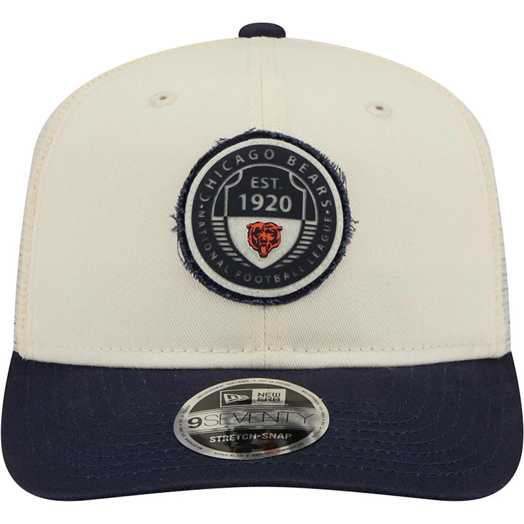NFL Chicago Bears New Era Circle 9SEVENTY Stretch-Snapback Hat - Cream - Image 3