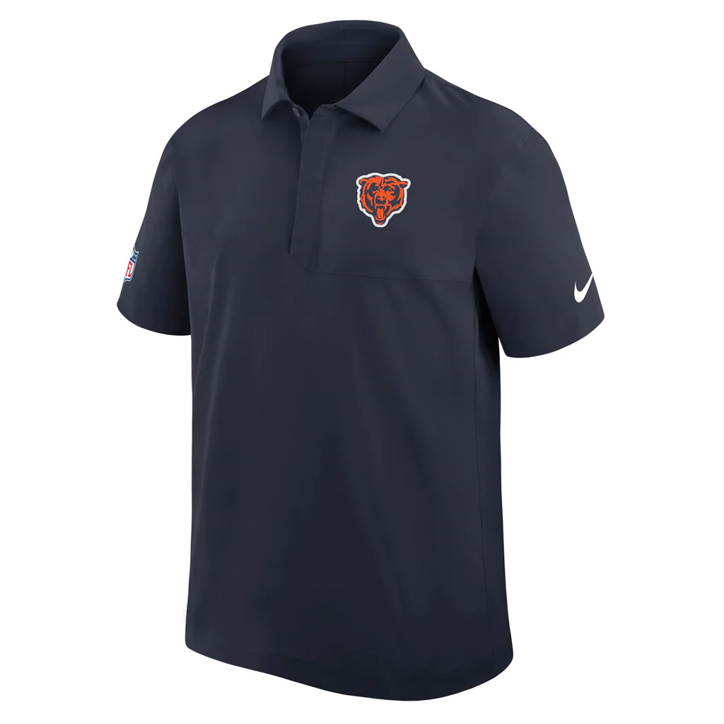 NFL Chicago Bears Nike 2025 Dri-Fit Sideline Woven Polo - Navy - Image 2