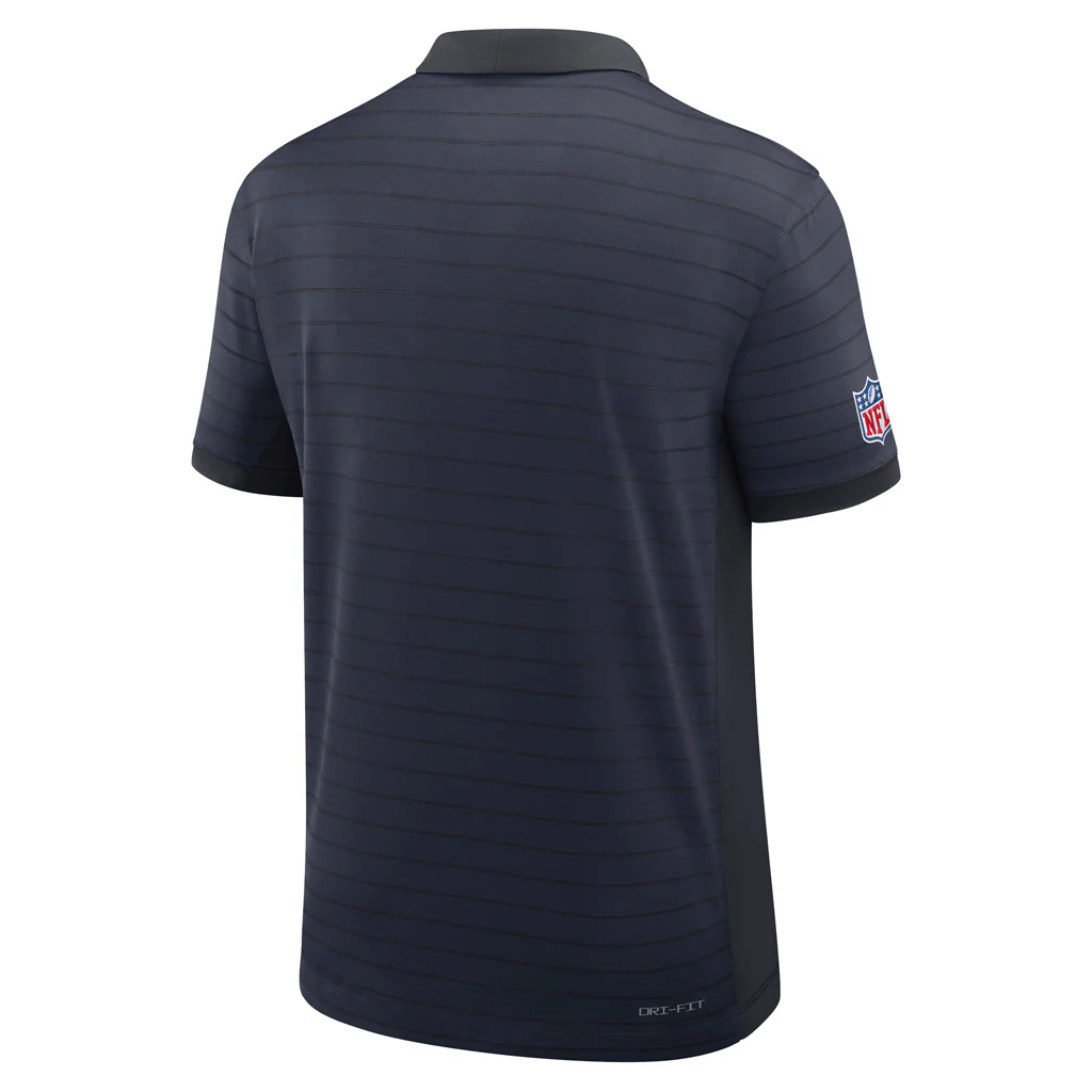 NFL Chicago Bears Nike 2025 Dri-Fit Striped Polo - Navy - Image 3