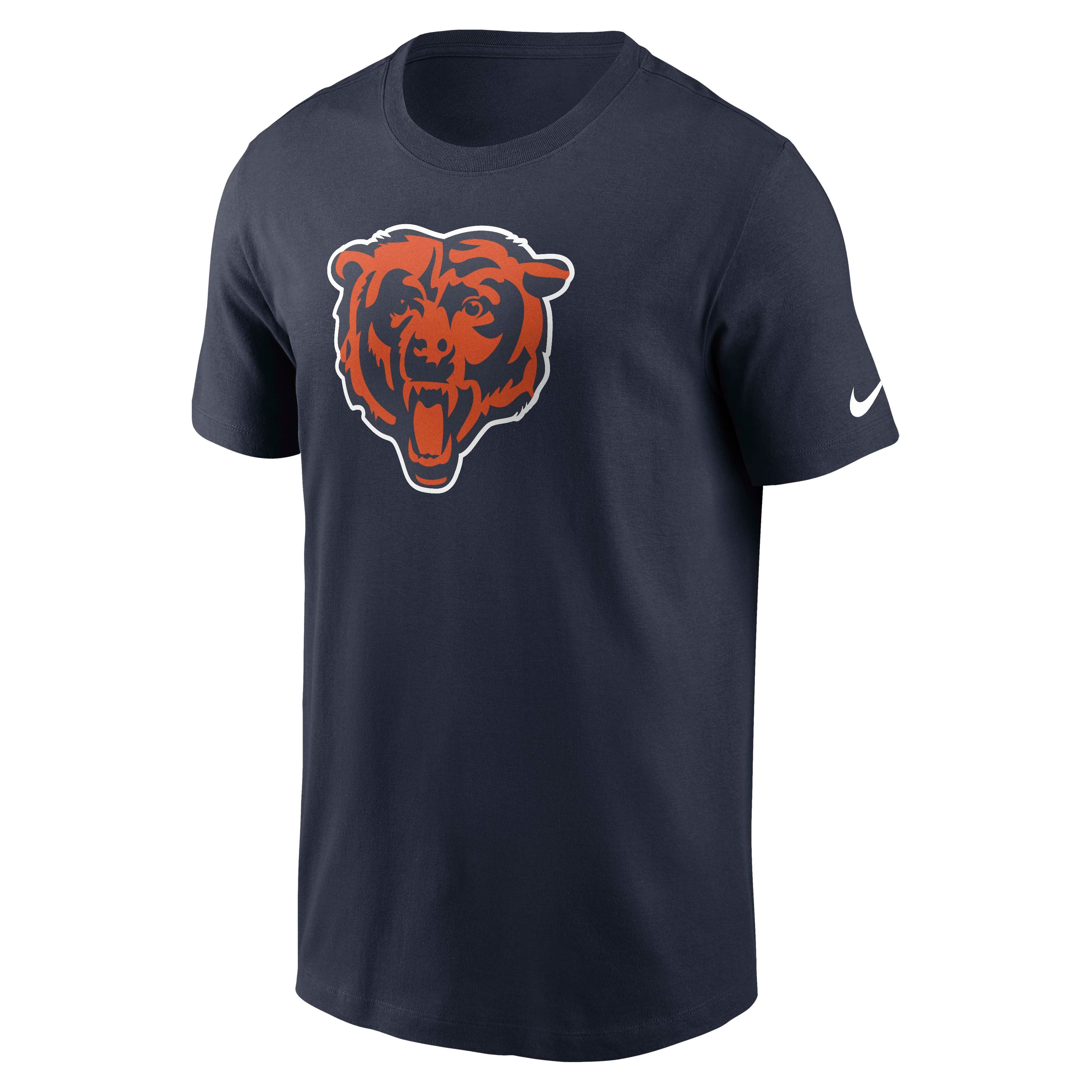 NFL Chicago Bears Nike Bear Head Logo Essential T-Shirt- Navy - Image 2
