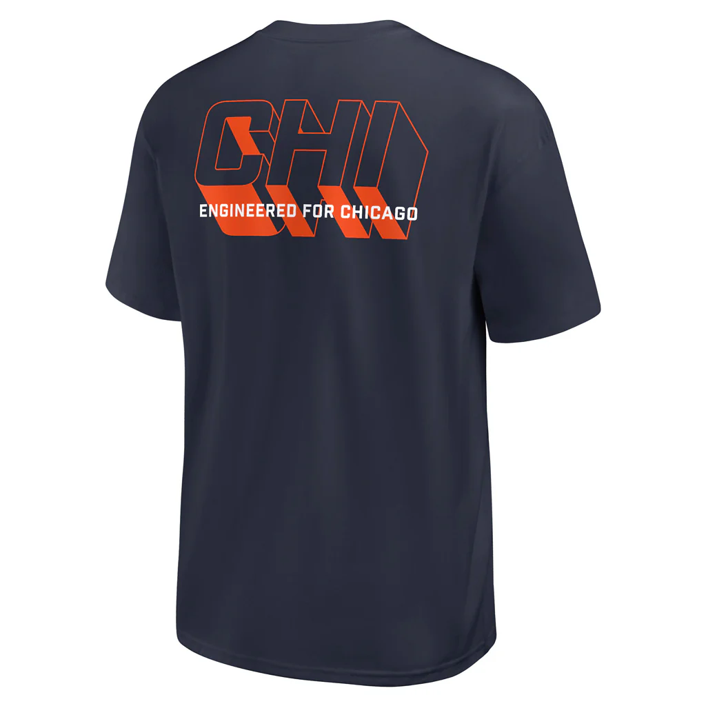 NFL Chicago Bears Nike Essential Heavy Max90 T-Shirt - Navy - Image 3
