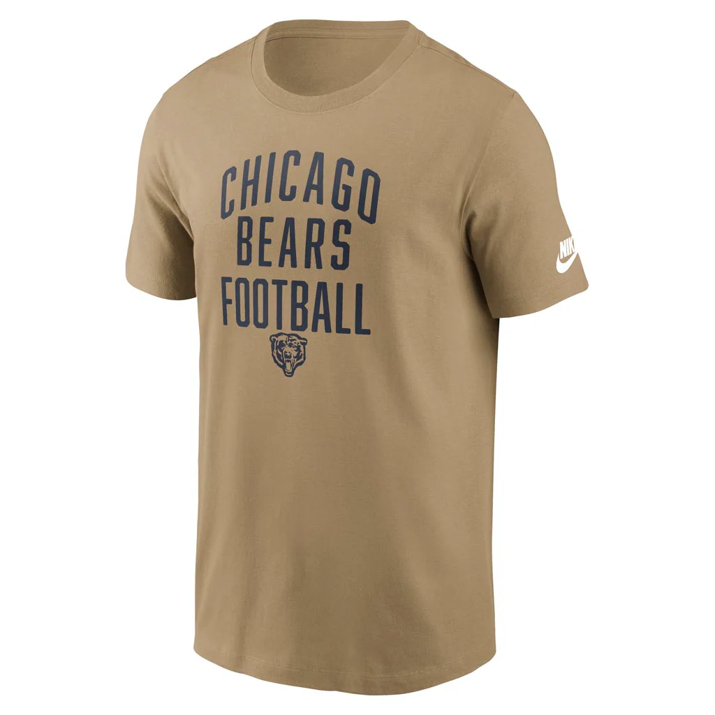 NFL Chicago Bears Nike Essential Rewind T-Shirt - Tan - Image 2
