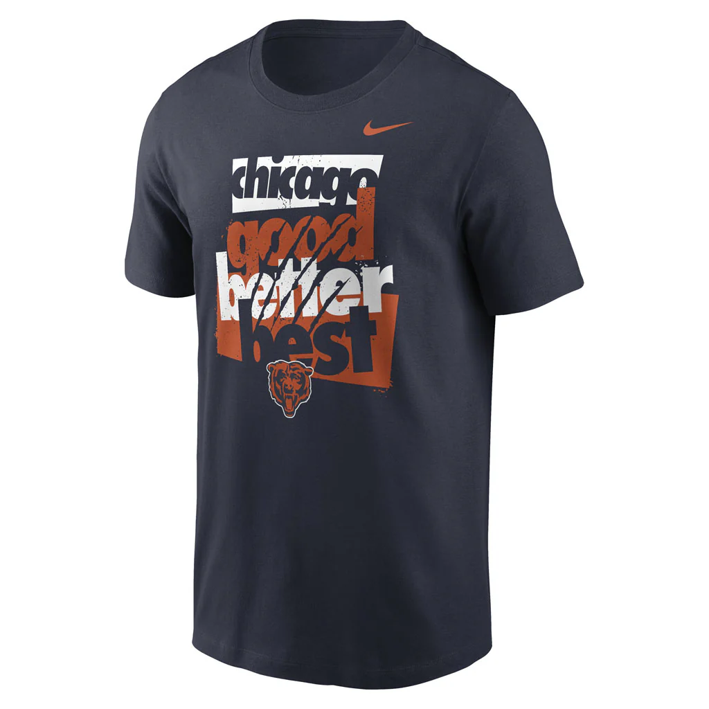 NFL Chicago Bears Nike Good Better Best T-Shirt - Navy - Image 2