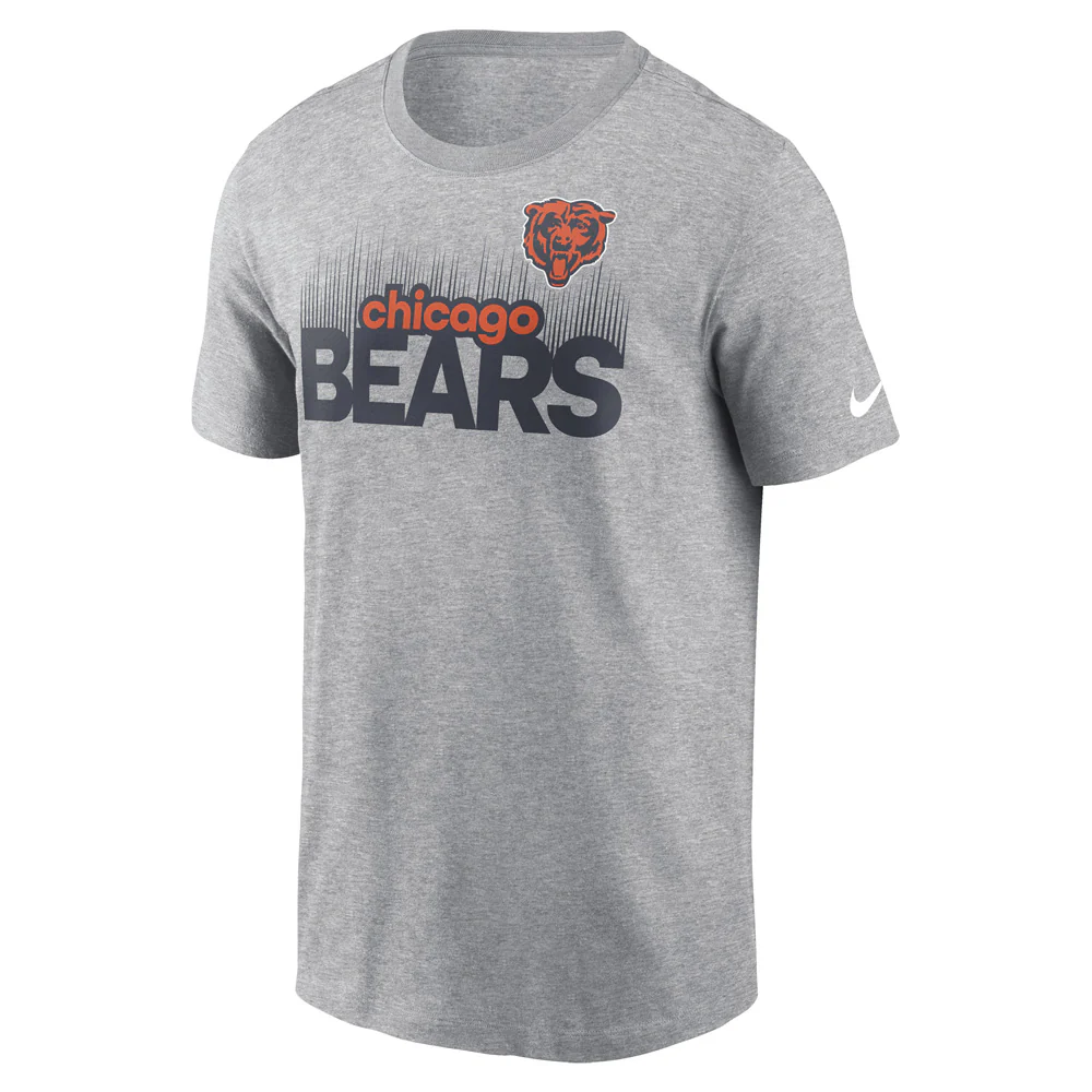 NFL Chicago Bears Nike Local Essential T-Shirt - Heather Gray - Image 2