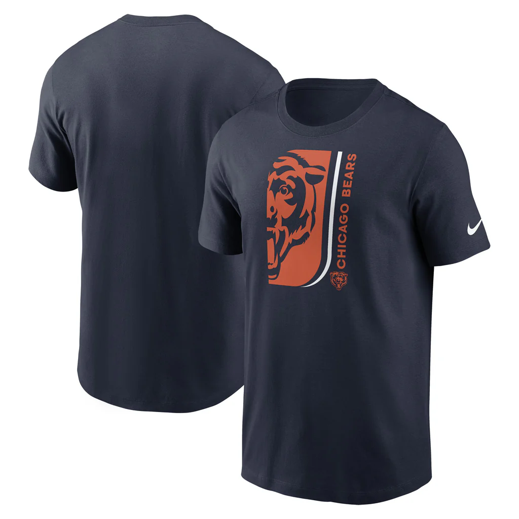 NFL Chicago Bears Nike Lock Up Essential T-Shirt - Navy