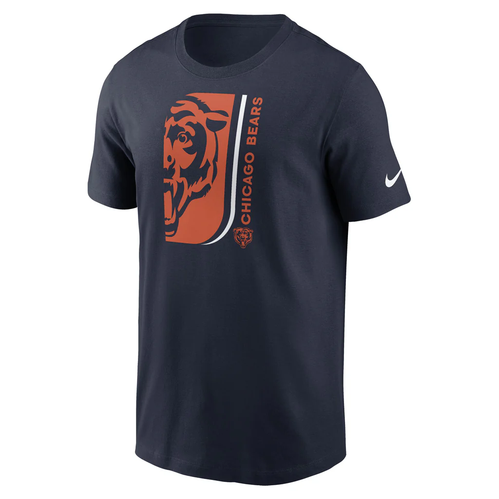 NFL Chicago Bears Nike Lock Up Essential T-Shirt - Navy - Image 2