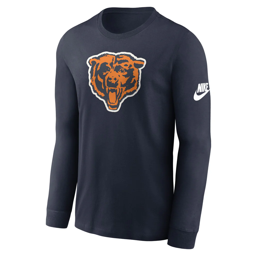 NFL Chicago Bears Nike Rewind Essential Long Sleeve T-Shirt - Image 2