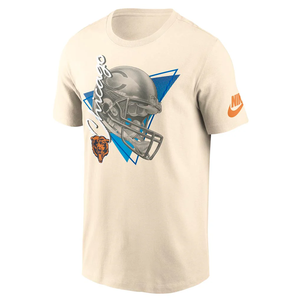 NFL Chicago Bears Nike Rewind Helmet T-Shirt - Cream - Image 2