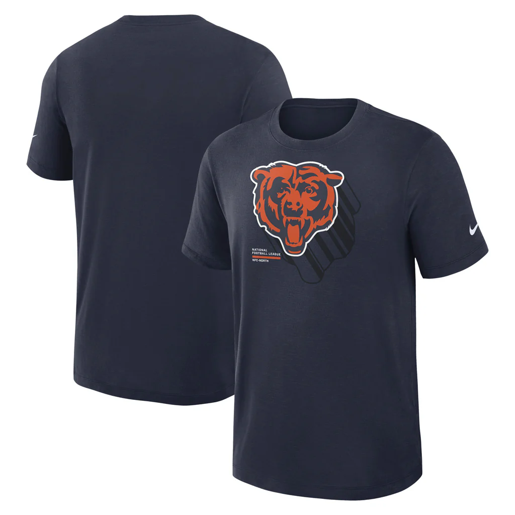 NFL Chicago Bears Nike Slub T-Shirt - Navy