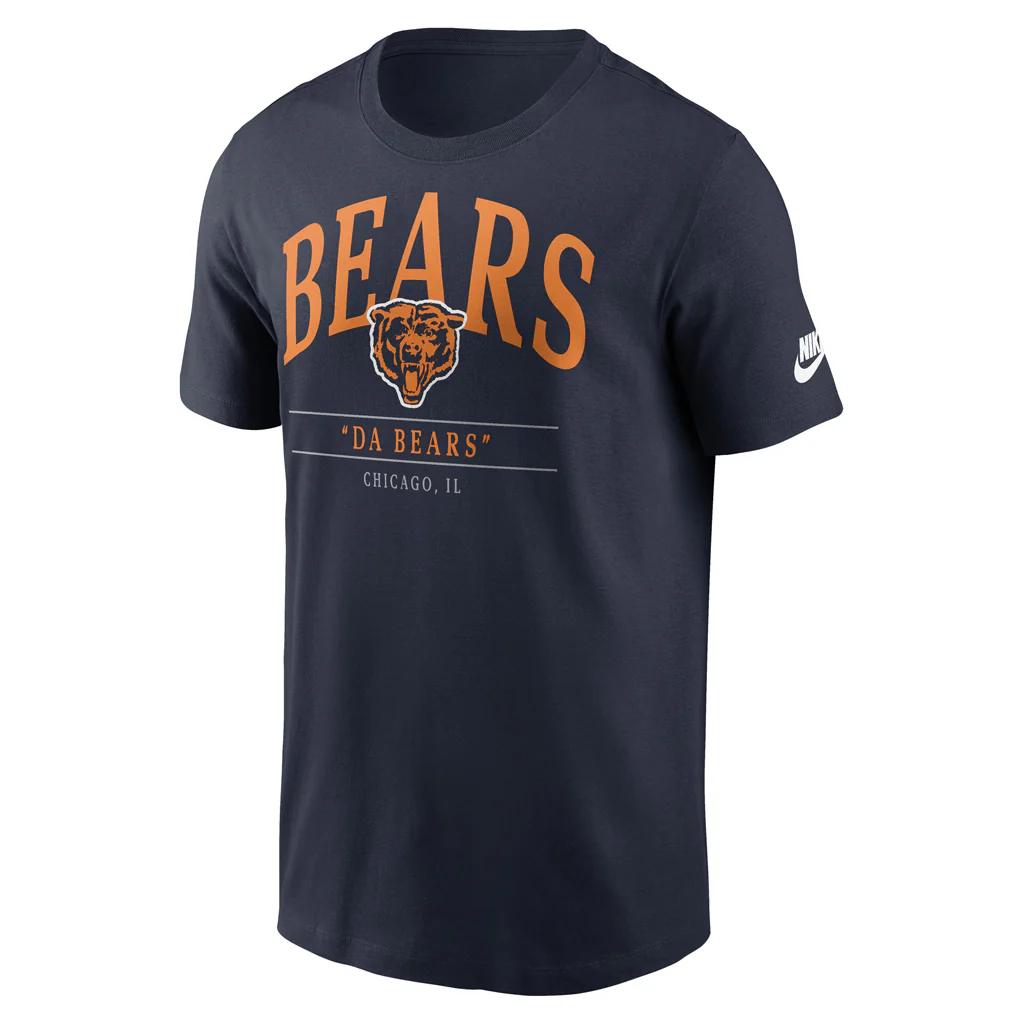 NFL Chicago Bears Nike Throwback Arch T-Shirt - Image 2