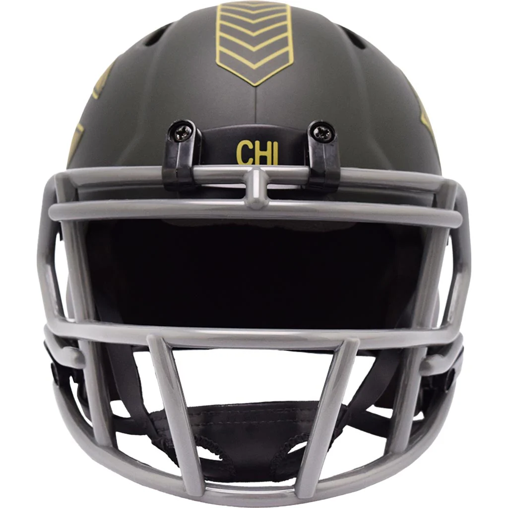 NFL Chicago Bears Riddell 2025 Salute to Service Mini Speed Helmet - Green - Image 3