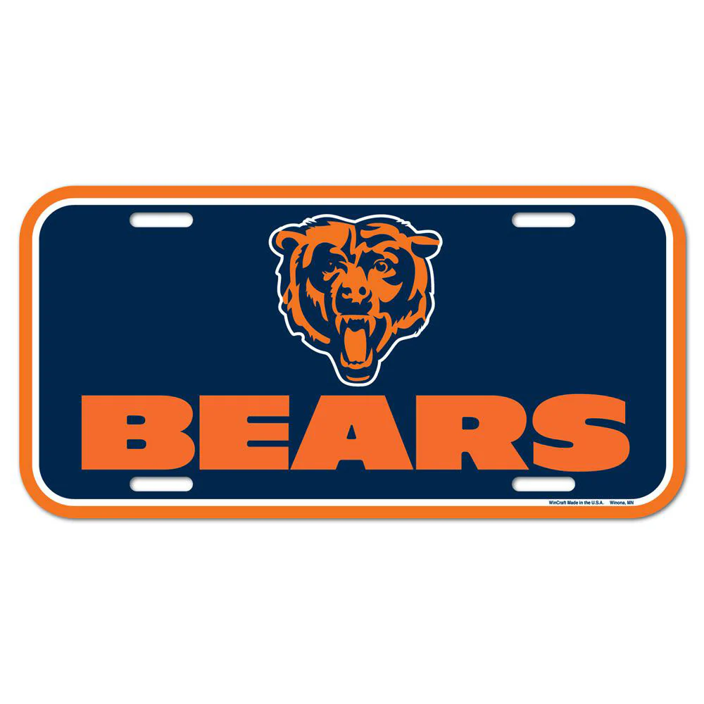 NFL Chicago Bears WinCraft Logo Plastic License Plate