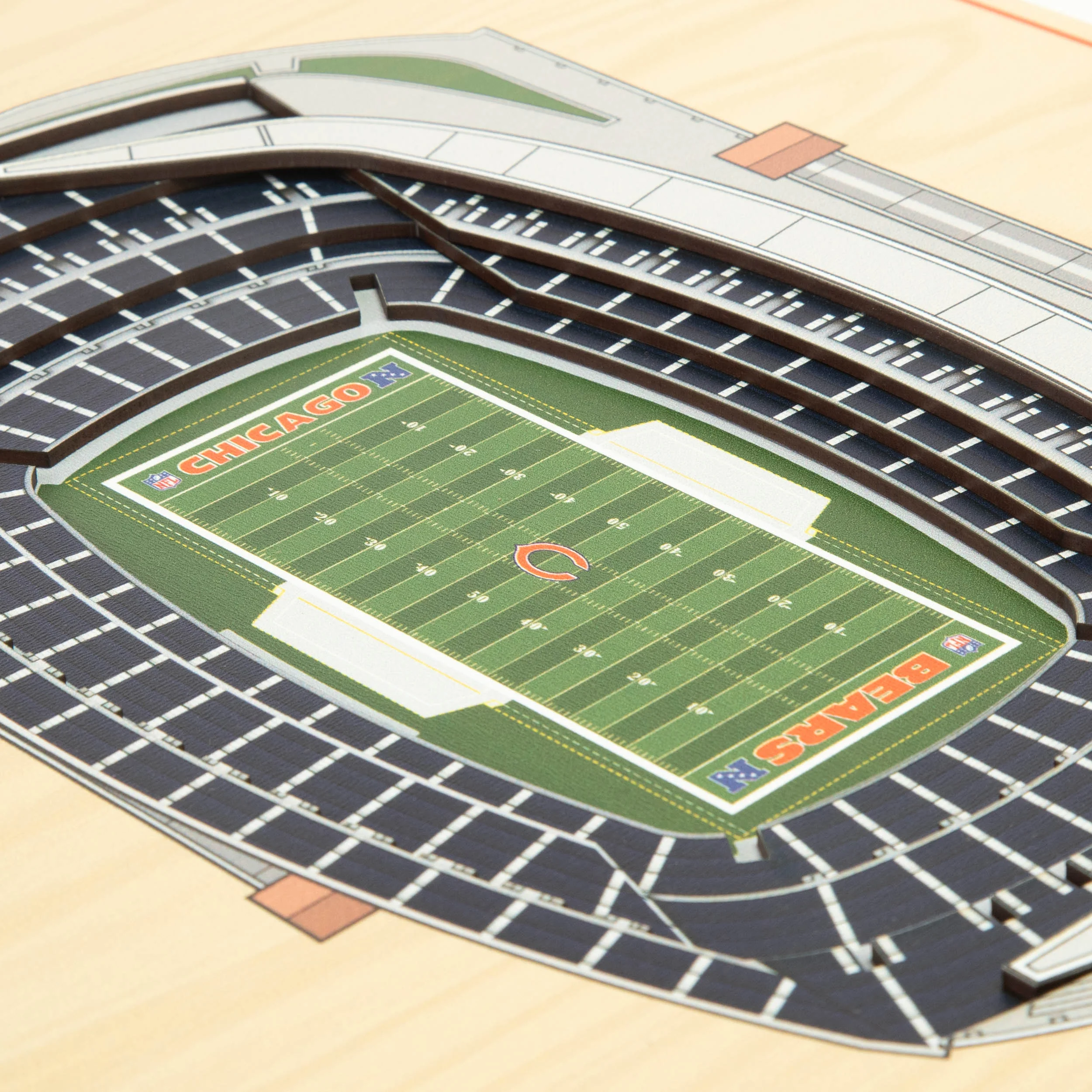 NFL Chicago Bears You the fan 5-Layer Stadium View Wall Art - Image 3