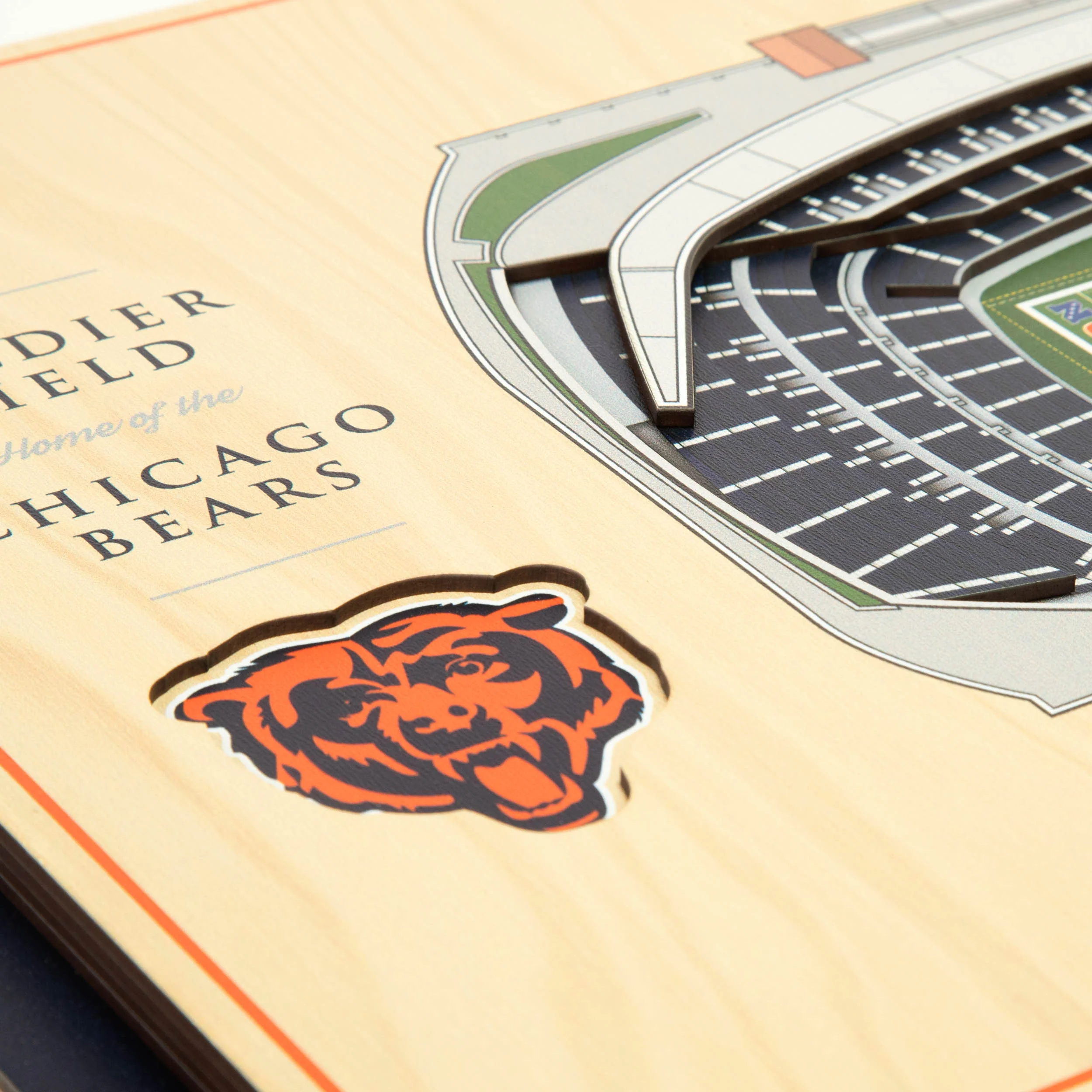 NFL Chicago Bears You the fan 5-Layer Stadium View Wall Art - Image 4