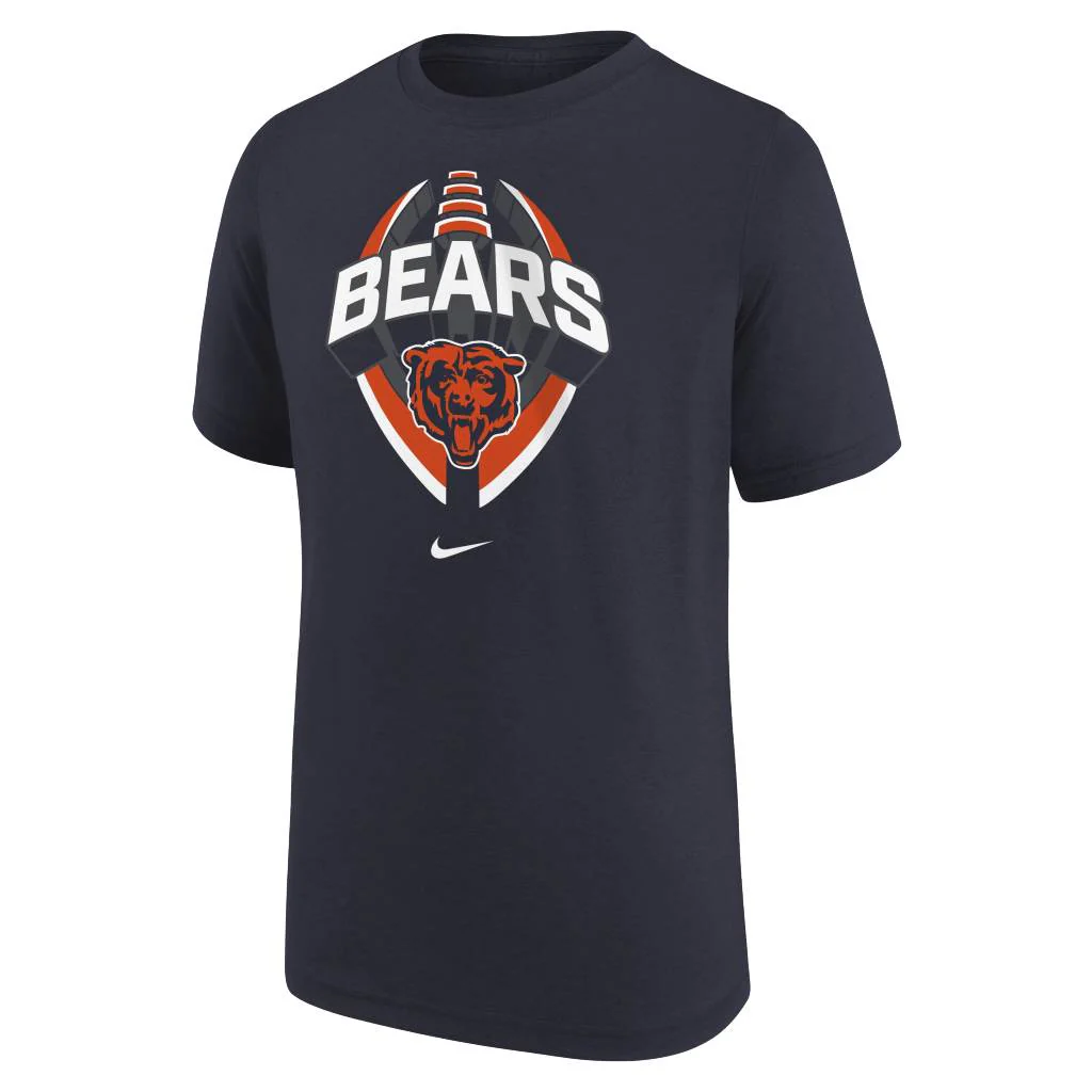 NFL Chicago Bears Youth Nike Icon T-Shirt - Navy - Image 2