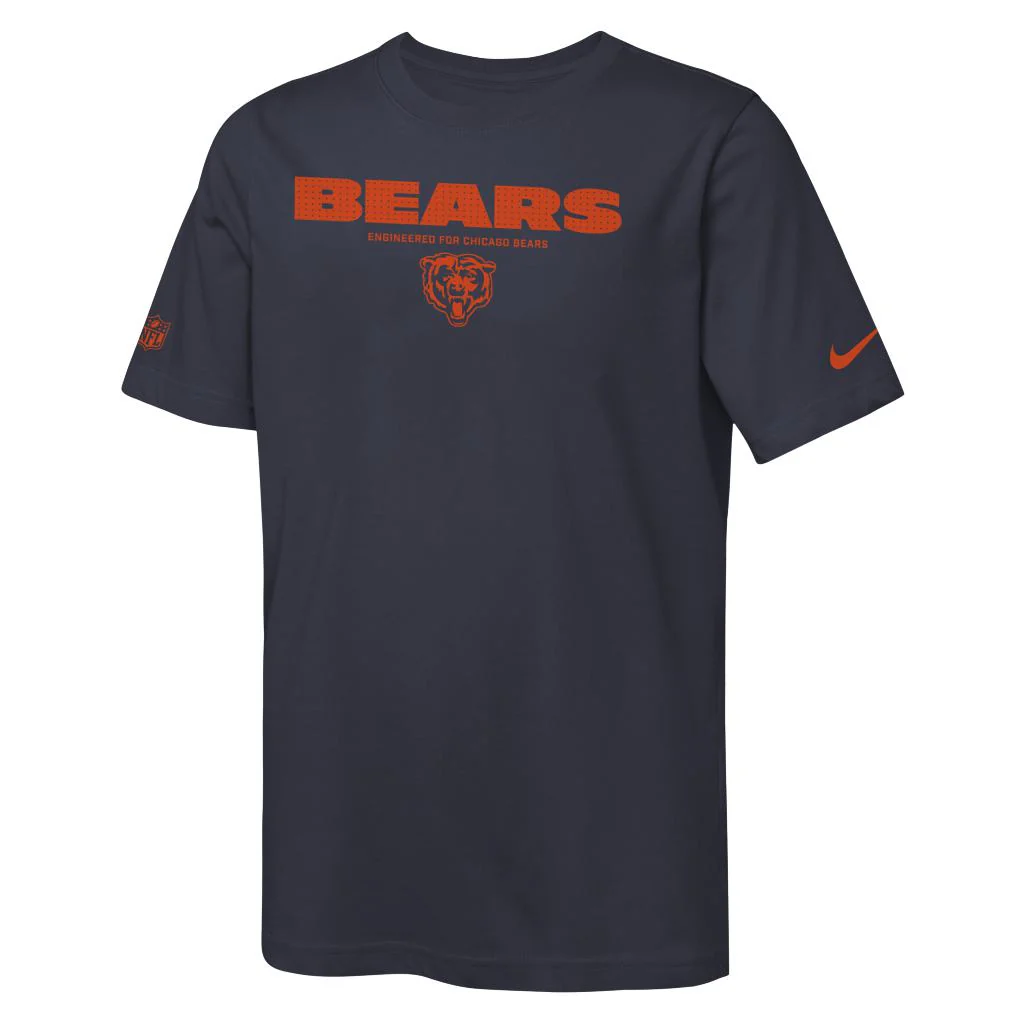 NFL Chicago Bears Youth Nike Team Issue T-Shirt - Navy - Image 2