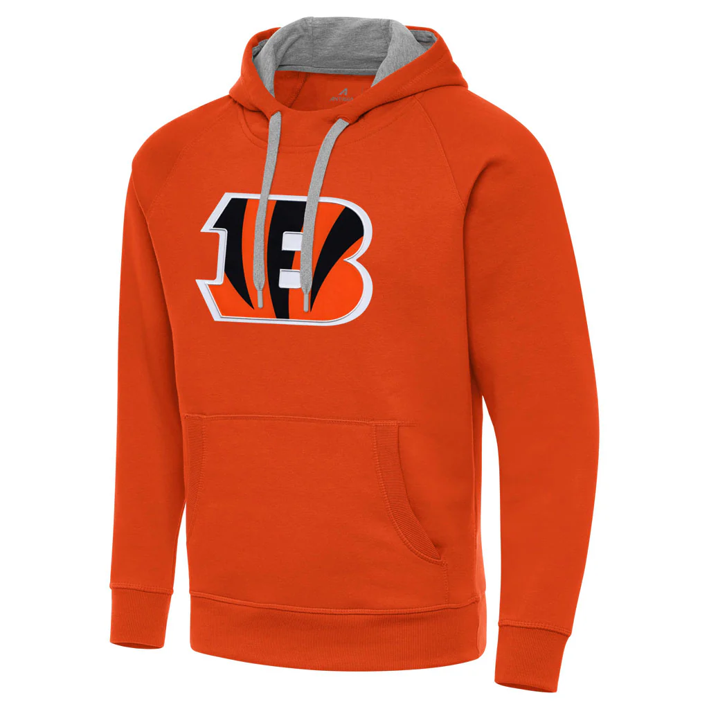 NFL Cincinnati Bengals Antigua Full Front Victory Pullover Hoodie - Orange - Image 3