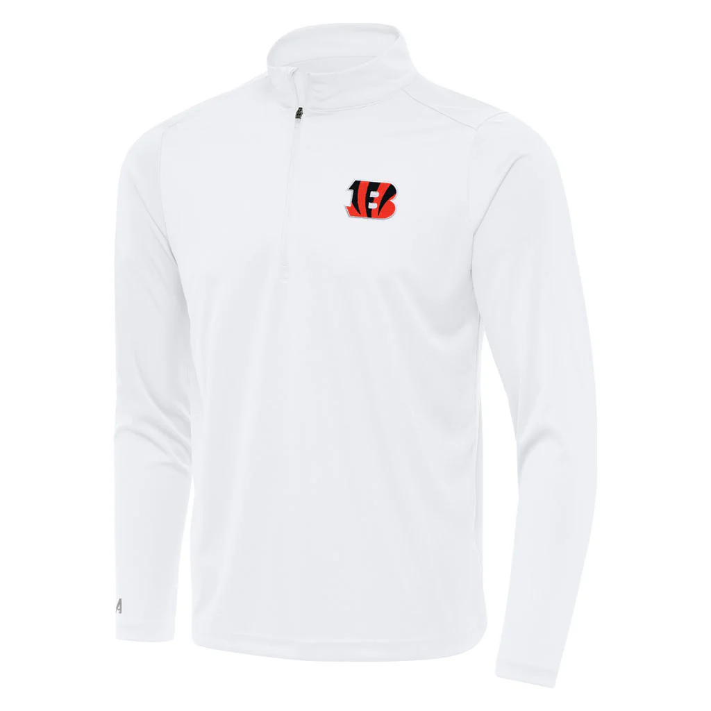 NFL Cincinnati Bengals Antigua Tribute 1/4 Zip Pullover Jacket - White