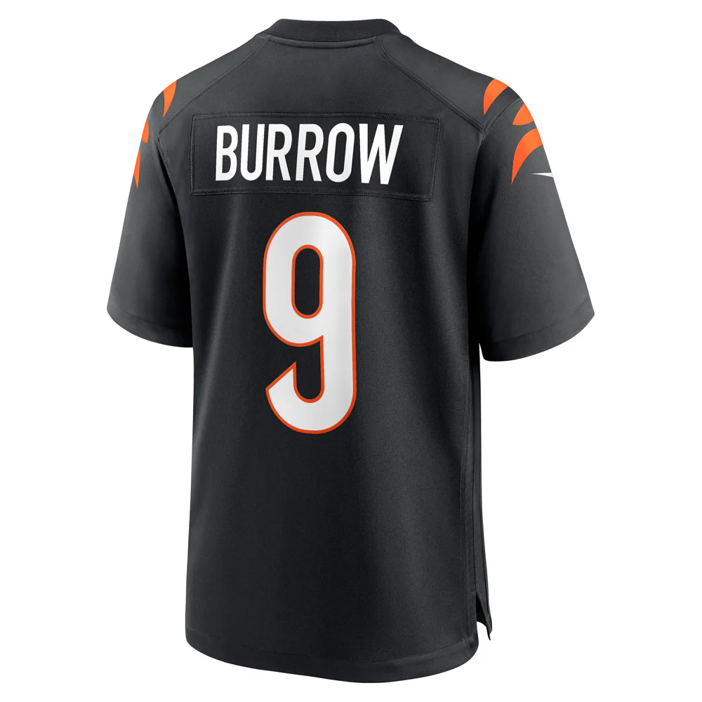 NFL Cincinnati Bengals Joe Burrow Nike Home Game Jersey - Black - Image 3