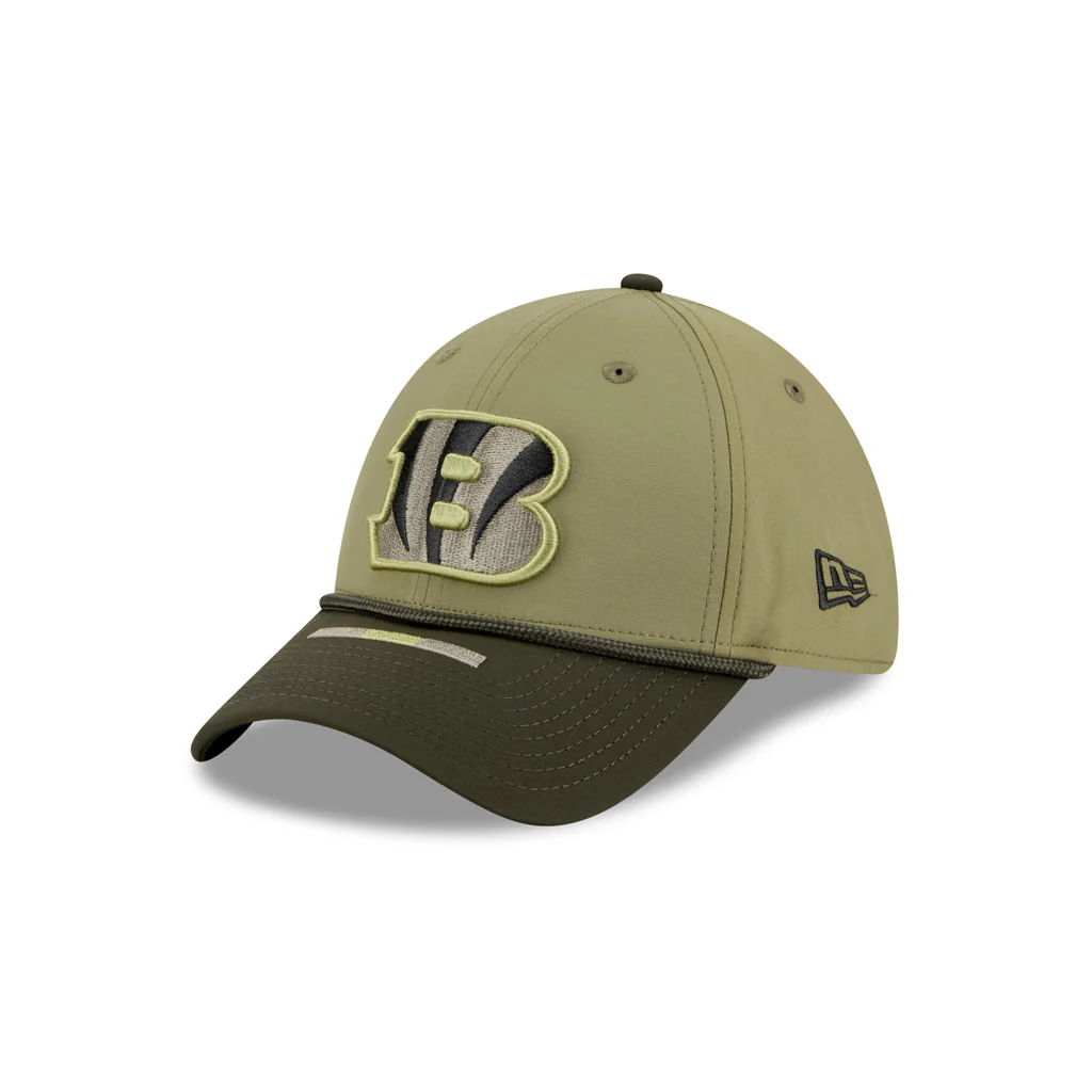 NFL Cincinnati Bengals New Era 2025 Salute to Service 39THIRTY Flex Fit Hat - Green - Image 3