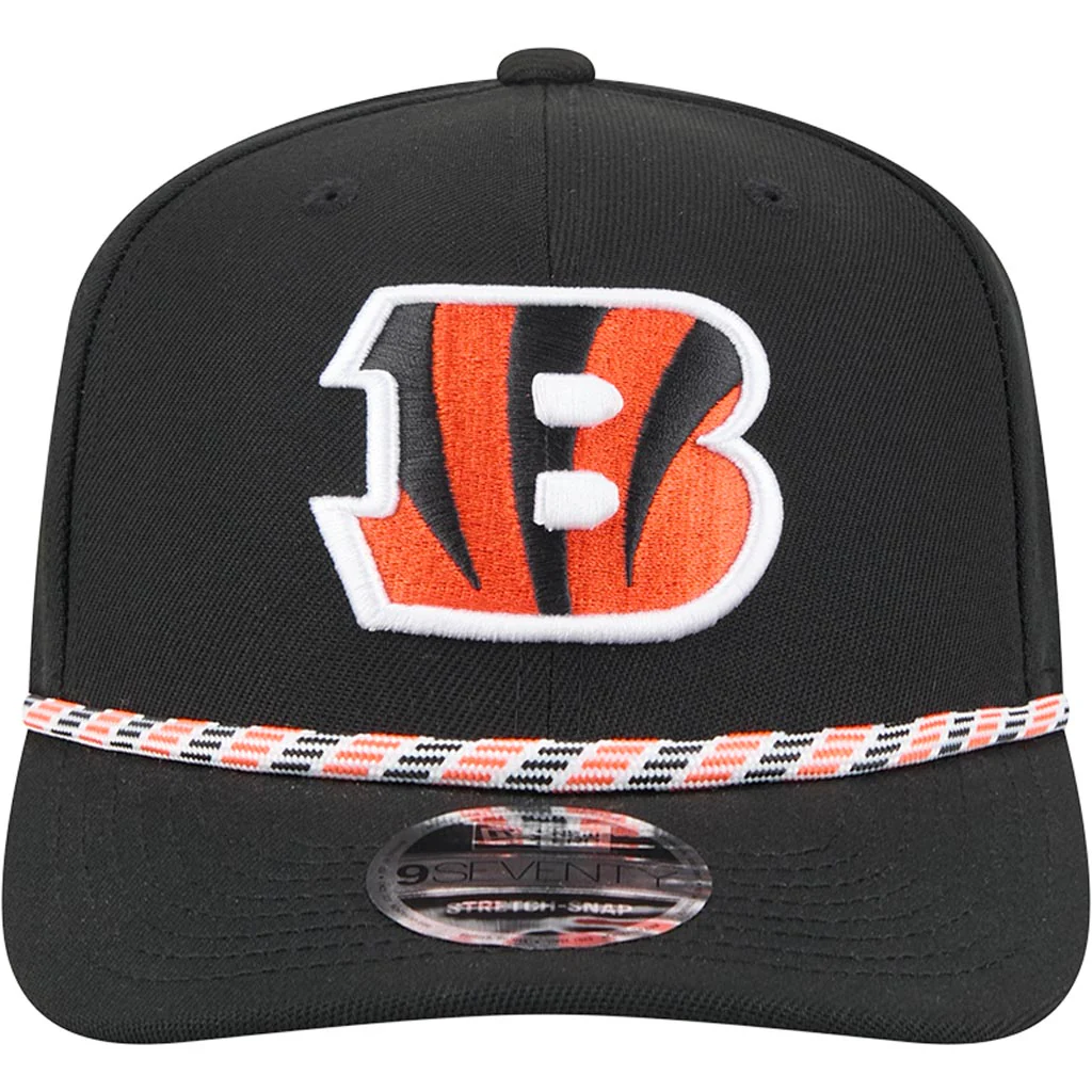 NFL Cincinnati Bengals New Era Multi Rope 9SEVENTY Stretch-Snapback Hat - Black - Image 3