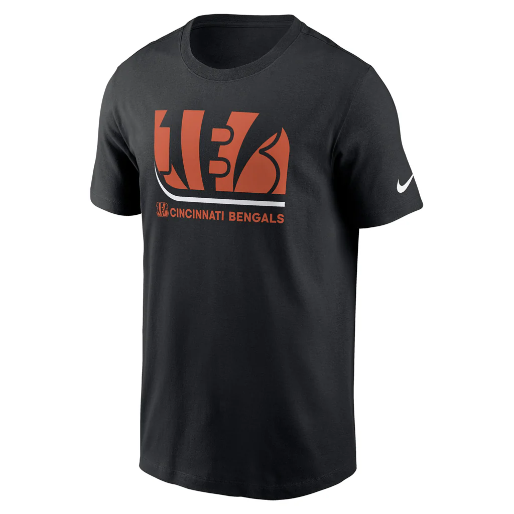NFL Cincinnati Bengals Nike Lock Up Essential T-Shirt - Black - Image 2