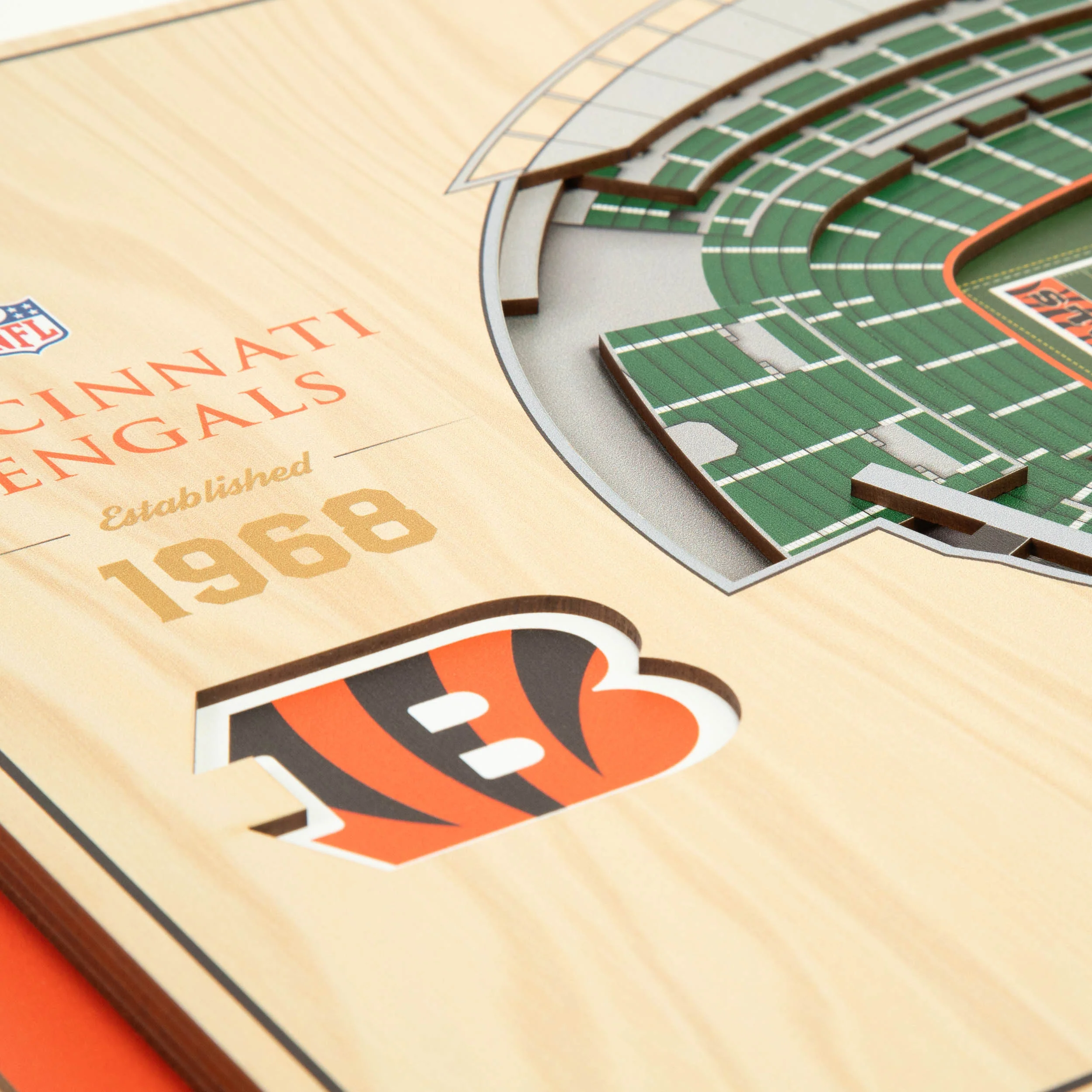 NFL Cincinnati Bengals You the fan 5-Layer Stadium View Wall Art - Image 4
