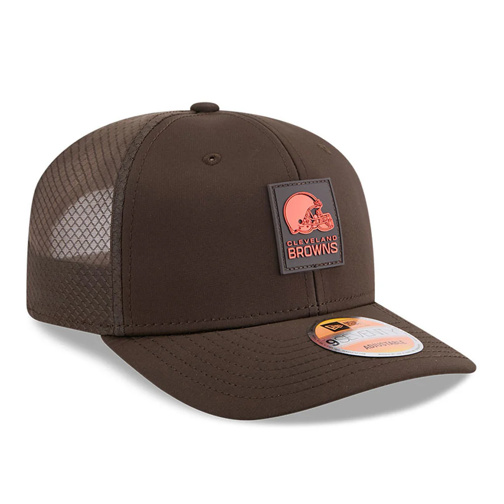 NFL Cleveland Browns New Era 2025 Sideline 9SEVENTY Stretch-Snapback Hat - Brown - Image 2