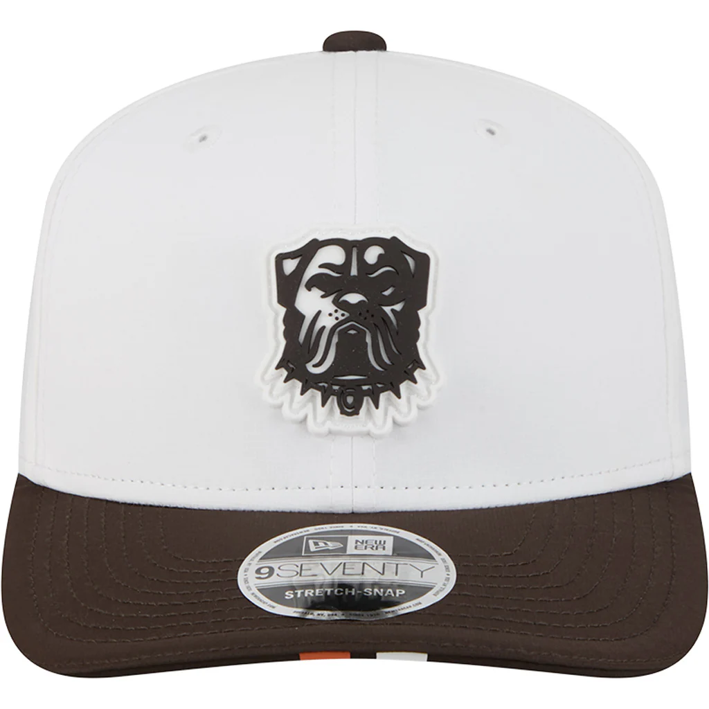NFL Cleveland Browns New Era 2025 Training 9SEVENTY Stretch-Snapback Hat - White - Image 3