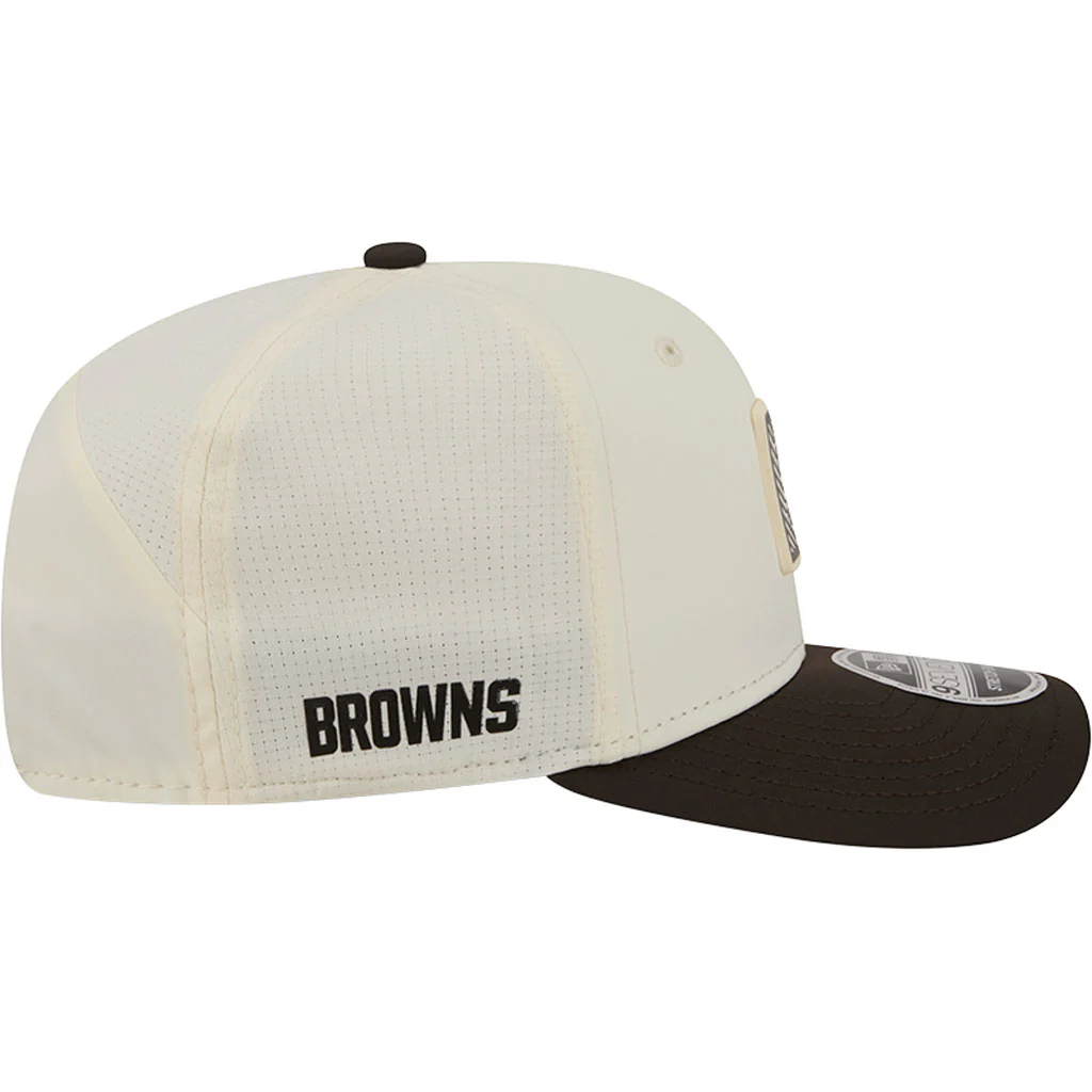 NFL Cleveland Browns New Era 2026 Training 9SEVENTY Stretch Snapback Hat - Cream - Image 5