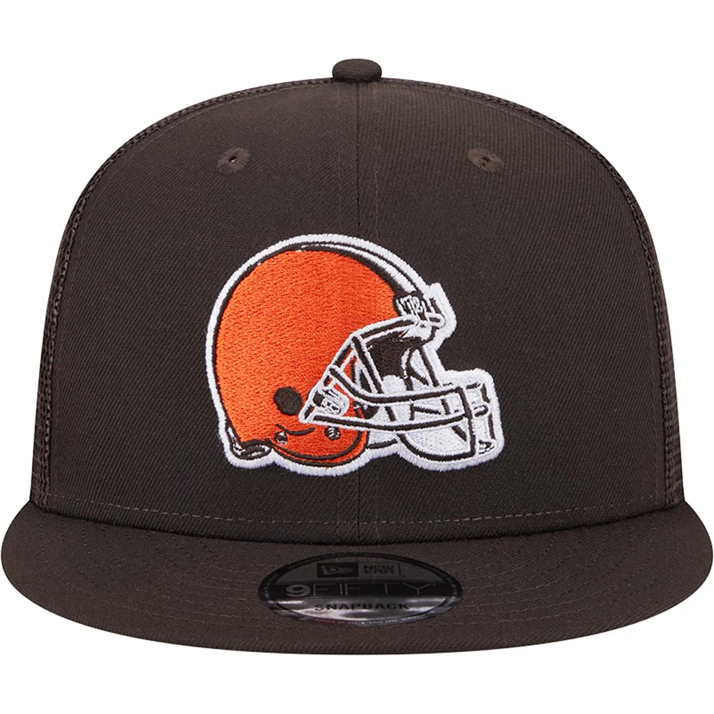 NFL Cleveland Browns New Era 9FIFTY Snapback Trucker Hat - Brown - Image 3
