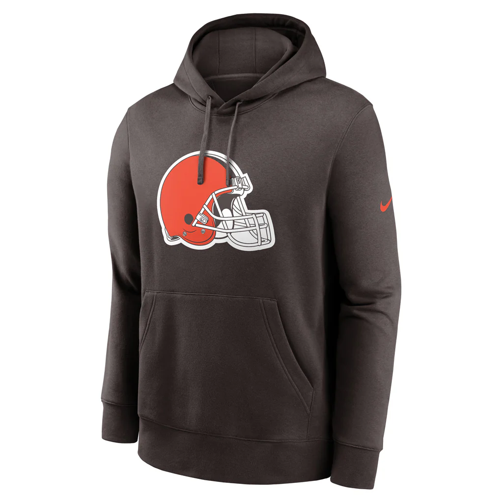 NFL Cleveland Browns Nike Club Logo Pullover Hoodie - Brown - Image 2